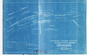 Proposed HY. Change - Warwick Rd. Orange 1935-2 - Map Reprint Proposed HY. Change - Warwick Rd. Orange 1935-2 - Map Reprint