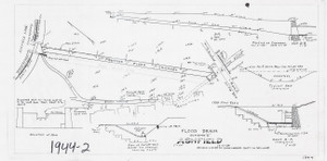 Flood Drain    Ashfield Lake         "A" & "C" Ashfield 1944-2 - Map Reprint