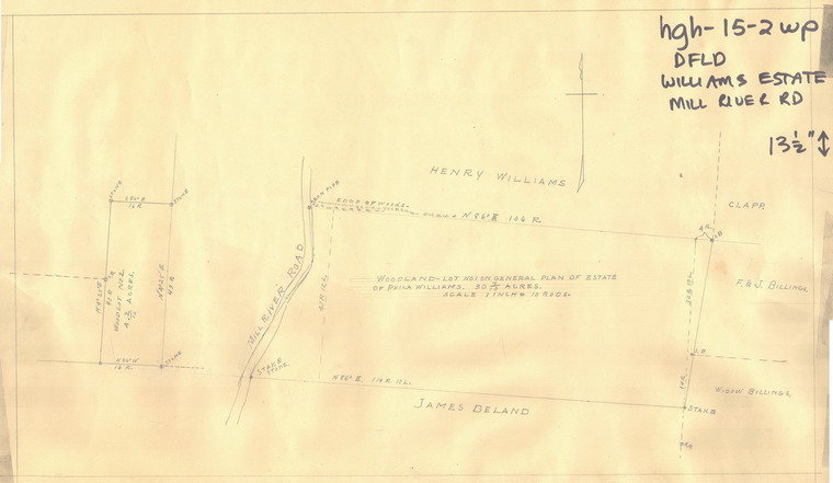 Plan of Land in Deerfield Williams Estate 3 - Map Reprint