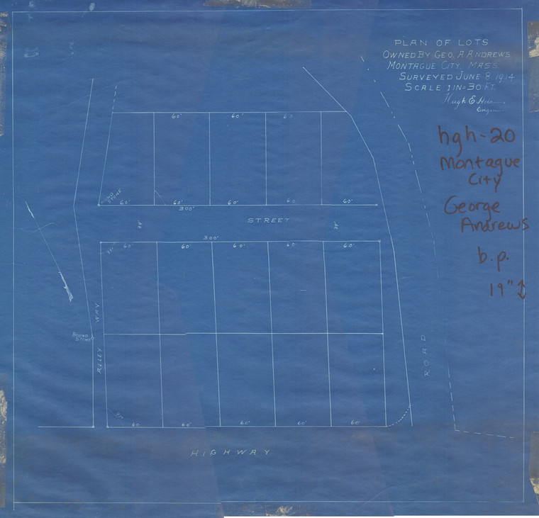 Plan of Lots owned by Geo. A Andrews - Map Reprint