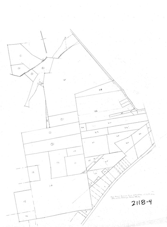 Orange Airport - Deed Data  Outline of several lot only Orange 2118-4 - Map Reprint