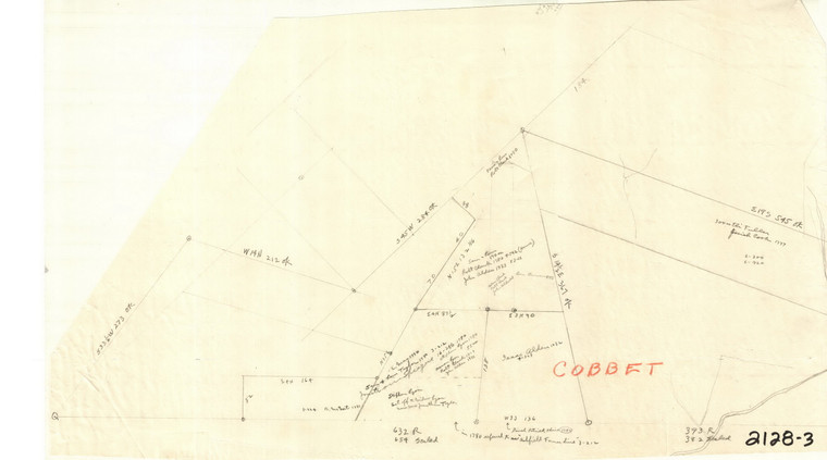 Deed Data Cobbet Grant (Kibbee Wyman)  Buckland 2128-3 - Map Reprint