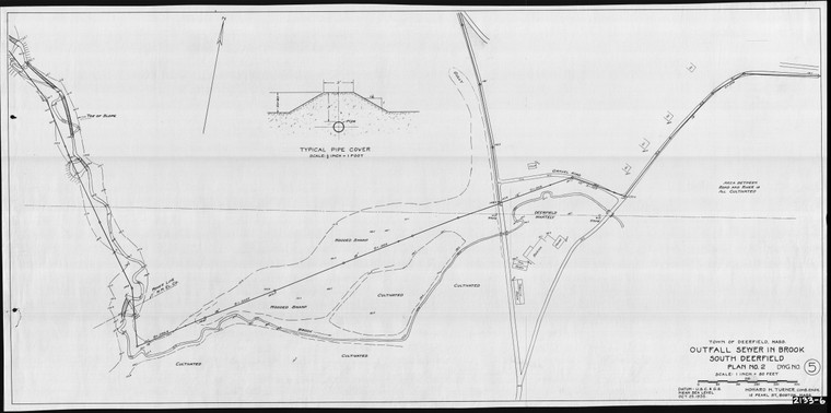 Town    Sewers  Deerfield  Whately 2133-6 - Map Reprint