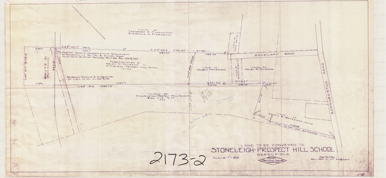 Stoneleigh School - North - Deed Data Greenfield 2173-02 - Map Reprint