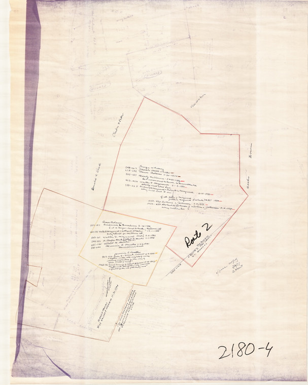 Old Assessors Map - East of Bernardston Rd Greenfield 2180-04 - Map Reprint