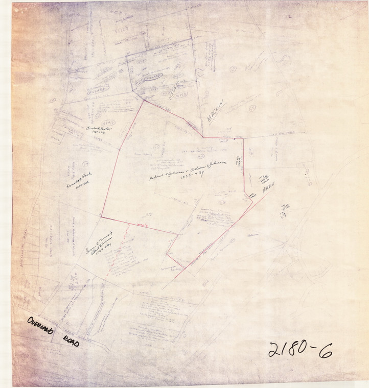 Old Assessors Map - East of Bernardston Rd Greenfield 2180-06 - Map Reprint