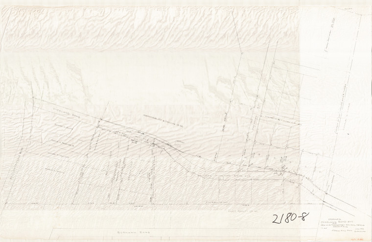 Proposed Overland Road Extension  "with 2180" Greenfield 2180-08 - Map Reprint
