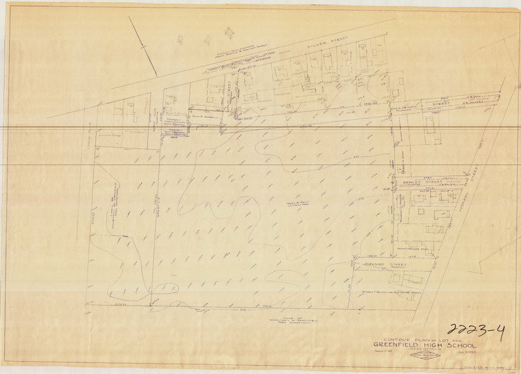 Greenfield High School    Contour Plan of Lot Greenfield 2223-04 - Map Reprint