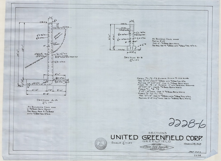 G.T.D. Sections  Greenfield 2228-06 - Map Reprint
