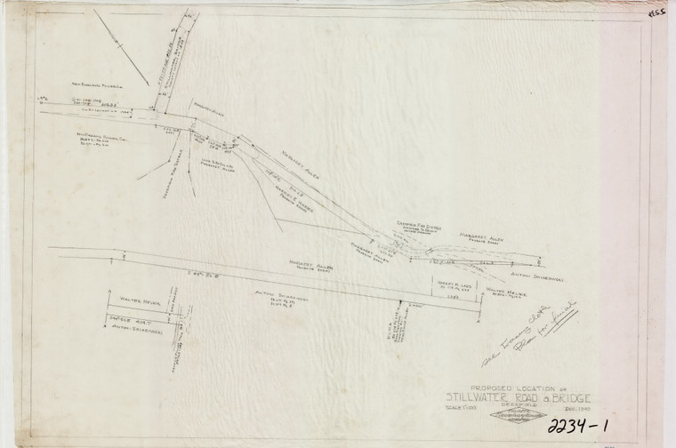 Stillwater Rd. and Bridge, proposed Location Deerfield 2234-1 - Map Reprint