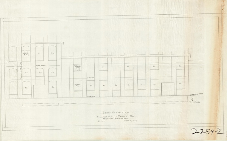 Millers Falls Paper - Addition  South Elevation Montague 2254-02 - Map Reprint