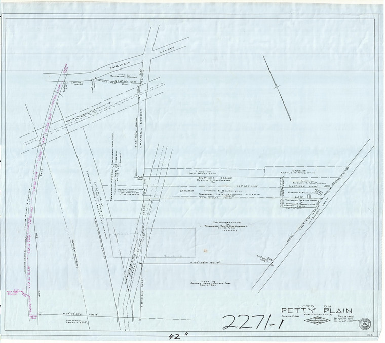Lots on Petty Plain (Threadwell) West of Wisdom Way Greenfield 2271-01 - Map Reprint