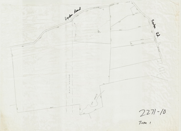 Lot outlines at Leyden Road - Barton Road Greenfield 2271-10 - Map Reprint