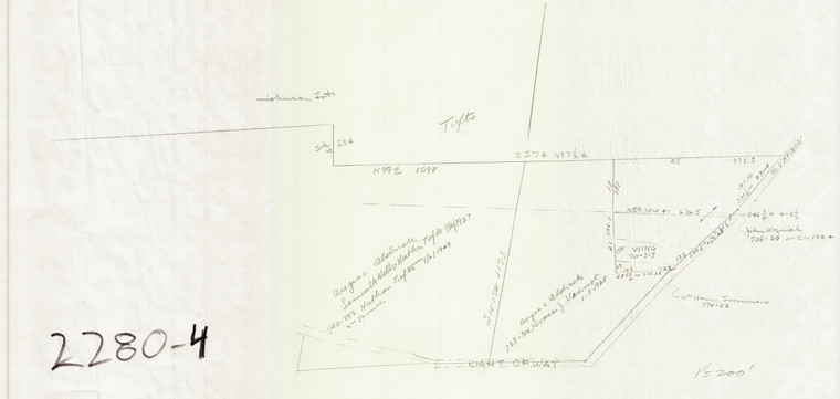 Northfield Sand & Gravel Co. deed data - Aldrich Northfield 2280-4 - Map Reprint