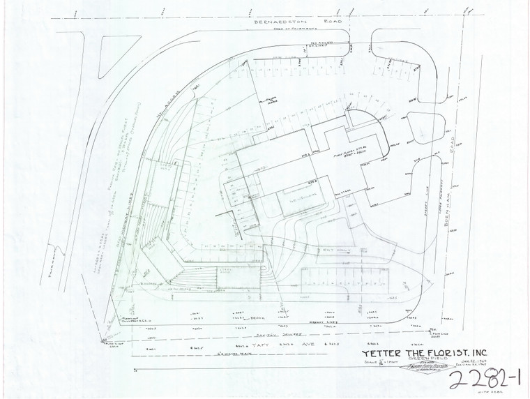 Yetter The Florist Site Plan  Greenfield 2282-1 - Map Reprint