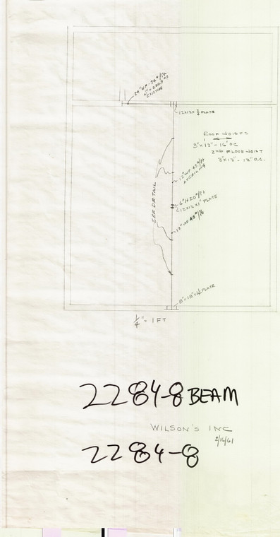 Wilsons Beam Greenfield 2284-8 - Map Reprint