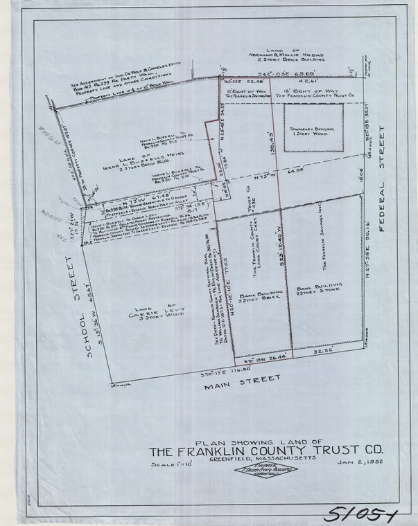 The Franklin County Trust Co. Greenfield 5105-1 - Map Reprint