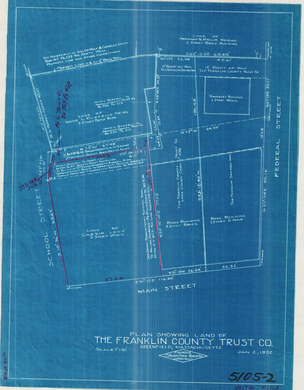 The Franklin County Trust Co.  markups Greenfield 5105-2 - Map Reprint