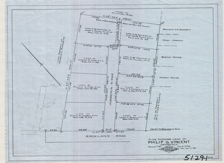 Philip G. Vincent - Woodsia Ridge  Greenfield 5129-1 - Map Reprint