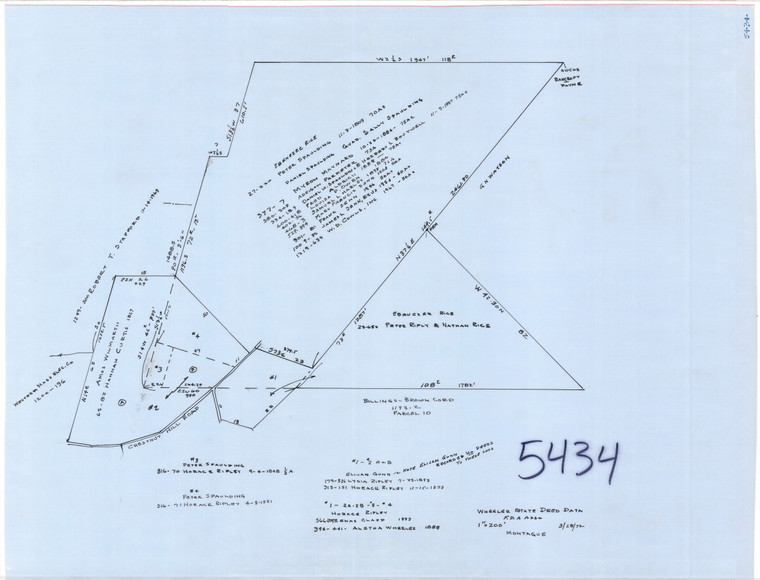 Wheeler Est Deed Data Montague 5434-1 - Map Reprint