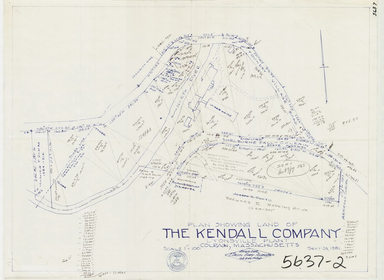The Kendall Co - Lyonsville Plant - area comps Colrain 5637-2 - Map Reprint