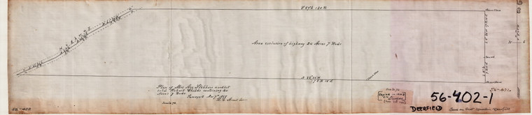 Asa Stebbins to Robt. Childs - Wood Lot - East Mountain  24 ac 7r  Deerfield 56-402-1 - Map Reprint