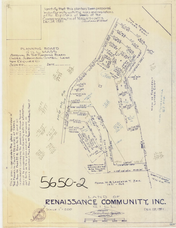 Renaissance Community, Inc - entire site - area comps Gill 5650-2 - Map Reprint