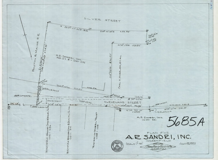 A.R. Sandri Inc    Cleveland St Greenfield 5685-A - Map Reprint