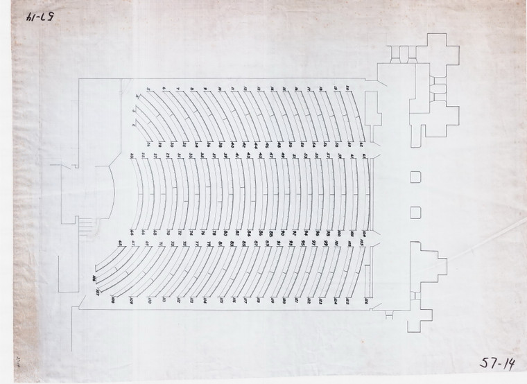 Seating Plan of ? Theatre Miscelaneous 57-014 - Map Reprint