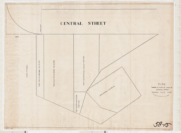 Central St. - Lots Montague 58-015 - Map Reprint