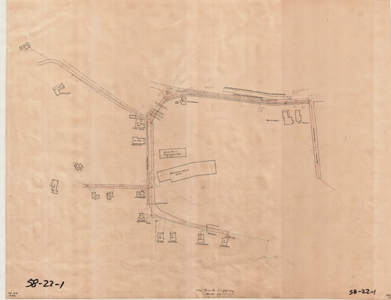 Sewer (Proposed) Valley, Highland, & Federal Sts.- worksheet Montague 58-022-1 - Map Reprint