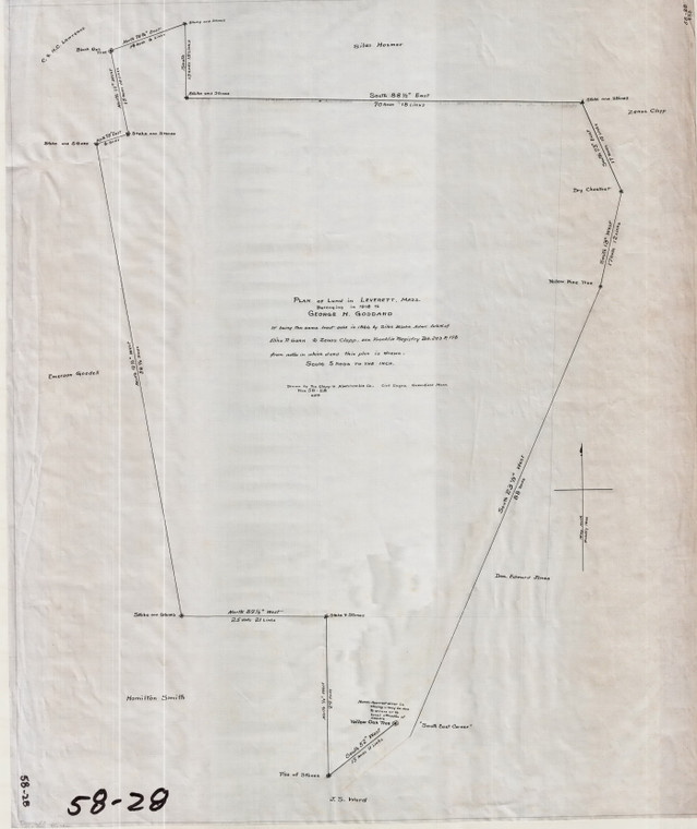 Geo. H. Goddard - big lot Leverett 58-028 - Map Reprint