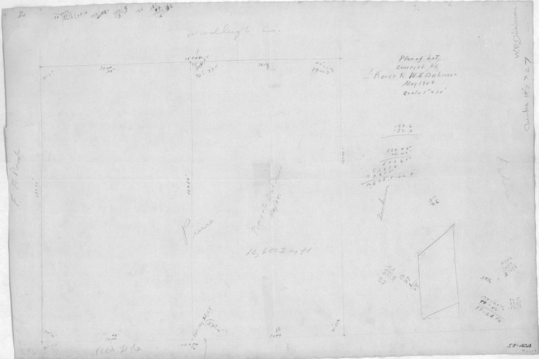 W.E. Dickinson Lot   worksheet Greenfield 58-404 - Map Reprint