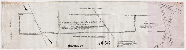 Richard L. Clapp, Sanford Marsh to Burt L. Rathbun - N. End Millers Plain Montague 5A-317-1 - Map Reprint