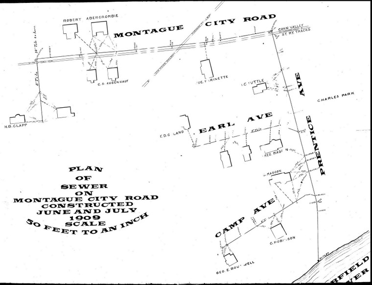 Sewers - M.C. Rd. - Earl, Camp + Prentice Ave. Greenfield 5B-044 - Map Reprint