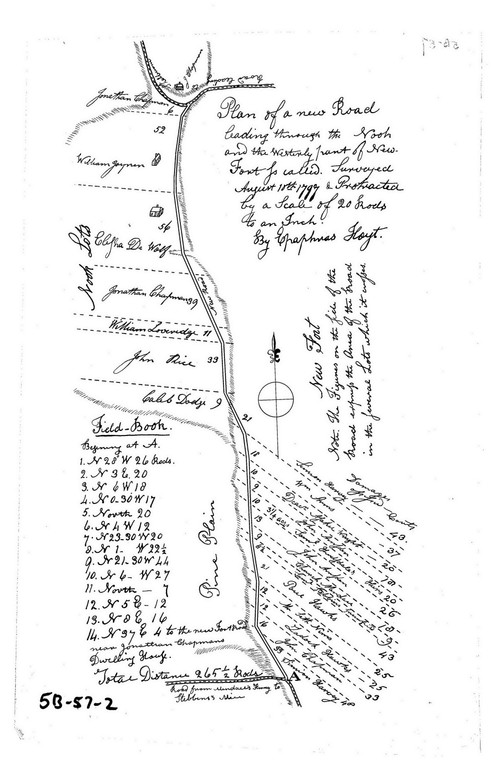 Very old Town LOs. tracings. nr Deerfield River New Fort Deerfield 5B-057-2 - Map Reprint