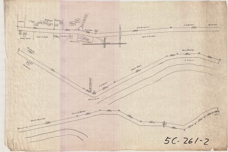 County Road - Orange to West Orange to Erving Line Orange 5C-261-02 - Map Reprint