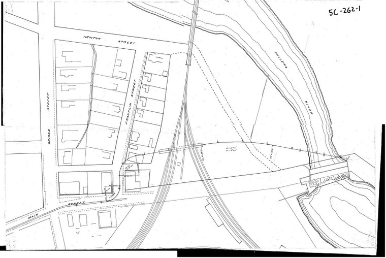 Millers River St. Ry Proposed Location in Village Montague 5C-262-1 - Map Reprint