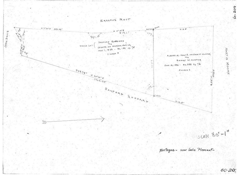 Sanford Goddard - Near Lake Pleasant Montague 60-209 - Map Reprint