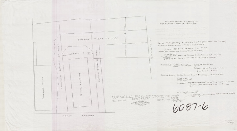 Corsiglia Lot Package Store  Site Plan Greenfield 6087-6 - Map Reprint