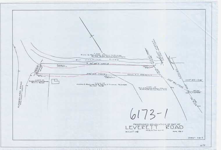 Leverett Rd.    2 Sheets LO Montague 6173-1 - Map Reprint