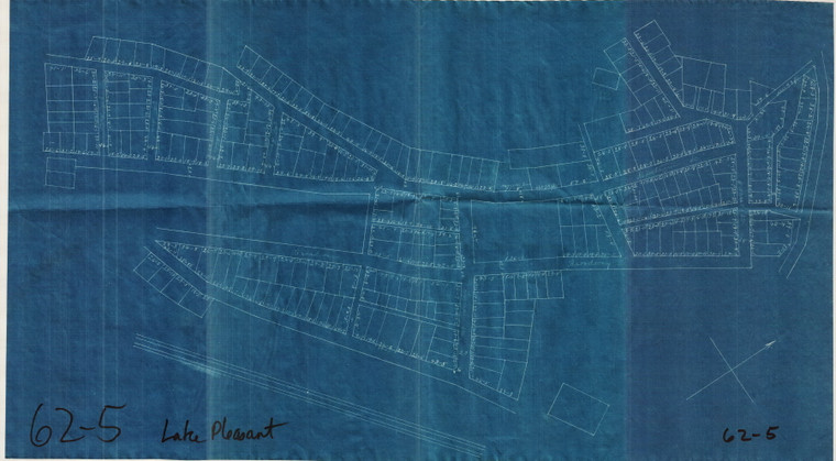 Lake Pleasant Lots - big area - Lots with math but no Lot numbers Montague 62-05 - Map Reprint