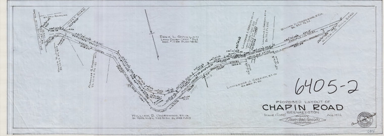 Chapin Road Town Road Bernardston 6405-2 - Map Reprint