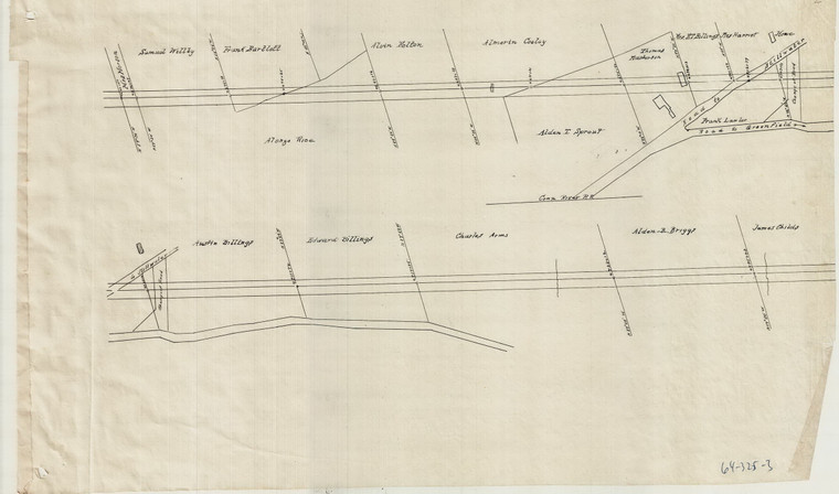 New Haven & Northampton R.R. - T. Falls Branch - Montague 64-325-03 - Map Reprint