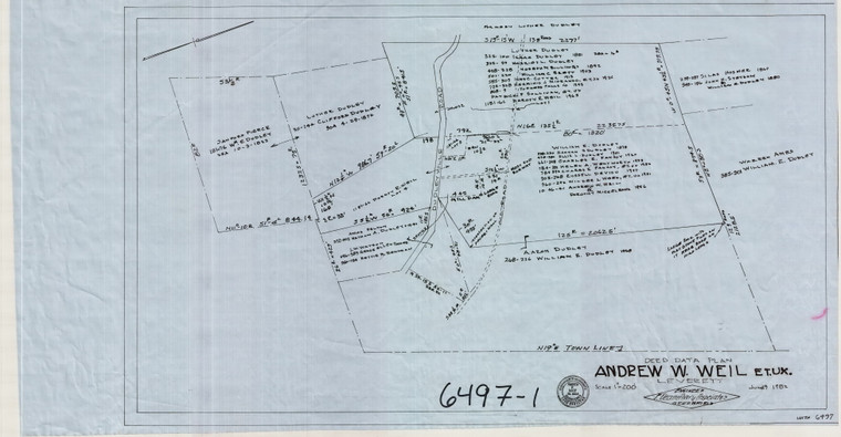 Andrew W. Weil - Deed Data - Dudleyville Leverett 6497-1 - Map Reprint