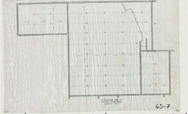 Bleachery 1st Floor - Griswoldville Mfg. Co. Colrain 65-007 - Map Reprint