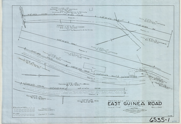 East Guinea Rd - LO - County Roada- at Williamsburg Town Line Conway 6535-1 - Map Reprint