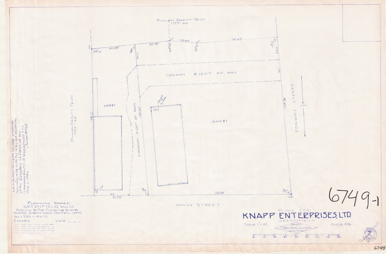 Knapp Enterprises Ltd - Conway + Main  PL w ROW Greenfield 6749-1 - Map Reprint