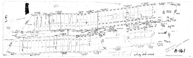 Swan Farm - Subdivision both Sides Mohawk Trail - Copy from Reg. PB 7-69 Greenfield A-161 - Map Reprint