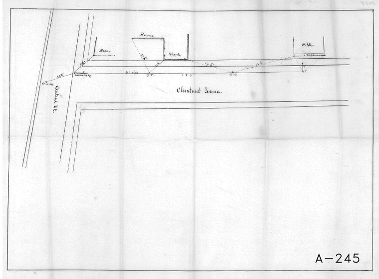 Central St    Chestnut Lane    Prospect St. - Fire District - Location Water Pipes Montague A-245 - Map Reprint
